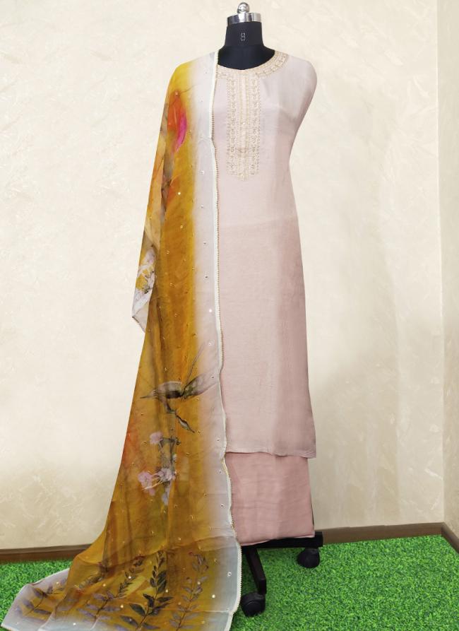 Dola Silk Pink Festival Wear Hand Work Salwaar Suit